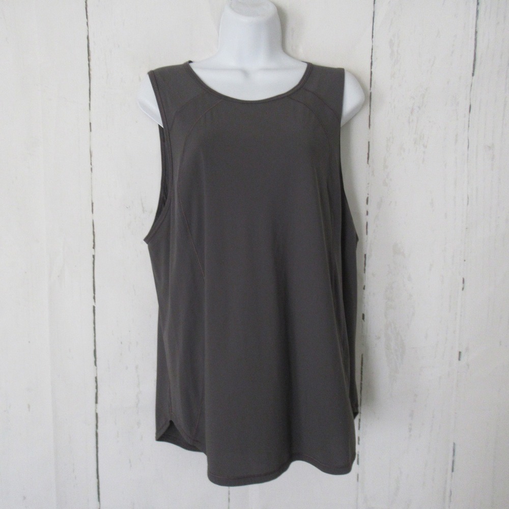 Lululemon Sculpt Tank Top 12 Gray Cut Out Back Yoga Running